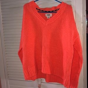 PINK oversized orange sweater